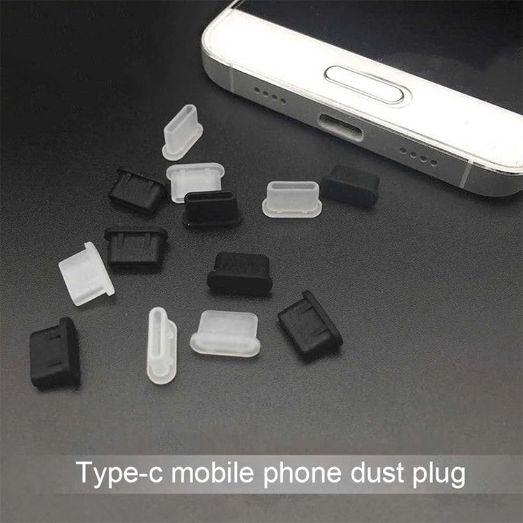 20 PCS Silicone Anti-Dust Plugs for USB-C / Type-C Port(Black) - Gadget by PMC Jewellery | Online Shopping South Africa | PMC Jewellery