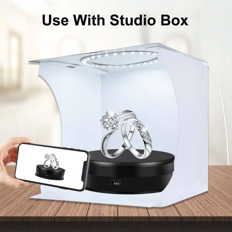 PULUZ 15cm Adjusting Speed Rotating Turntable Display Stand, Load: 3kg(Black) -  by PULUZ | Online Shopping South Africa | PMC TechLife | Buy Now Pay Later Mobicred