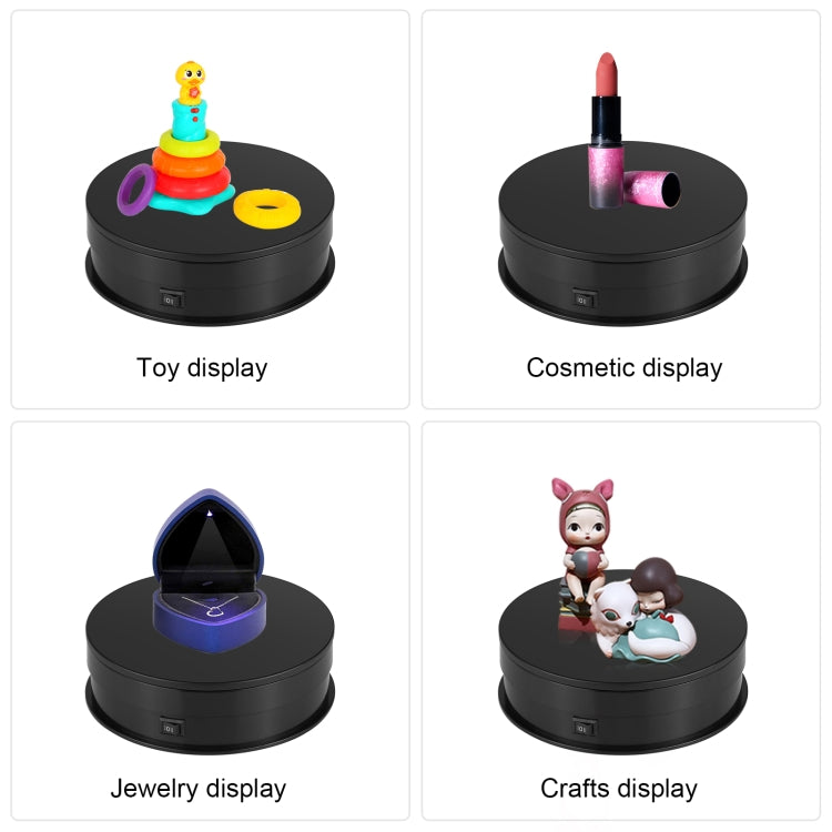 PULUZ 15cm Adjusting Speed Rotating Turntable Display Stand, Load: 3kg(Black) -  by PULUZ | Online Shopping South Africa | PMC TechLife | Buy Now Pay Later Mobicred