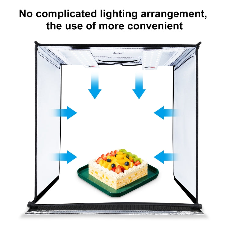 PULUZ Photo Studio Light Box Portable 60 x 60 x 60 cm Light Tent LED 5500K White Light Dimmable Mini 36W Photography Studio Tent Kit with 6 Removable Backdrops (Black Orange White Green Blue Red)(AU Plug) -  by PULUZ | Online Shopping South Africa | PMC Jewellery | Buy Now Pay Later Mobicred