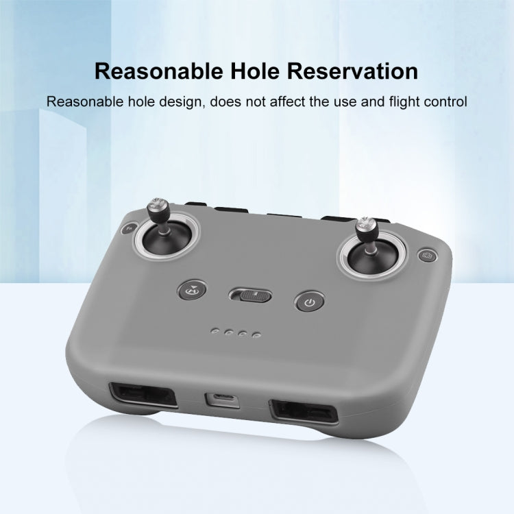 PULUZ Shockproof Anti-scratch Silicone Case with Neck Strap For DJI Mini 3 / 3 Pro / Mavic 3 / Air 2S / Mini 2 Remote Control (Grey) - Cases & Bags by PULUZ | Online Shopping South Africa | PMC TechLife | Buy Now Pay Later Mobicred