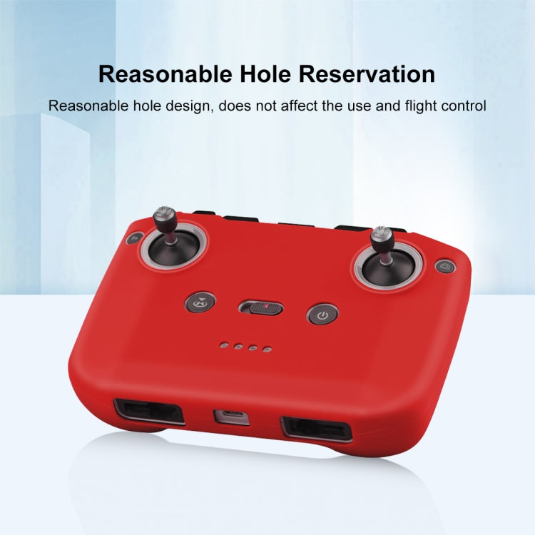PULUZ Shockproof Anti-scratch Silicone Case with Neck Strap For DJI Mini 3 / 3 Pro / Mavic 3 / Air 2S / Mini 2 Remote Control(Red) - Case & Bags by PULUZ | Online Shopping South Africa | PMC Jewellery