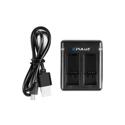 PULUZ USB Dual Batteries Charger for GoPro HERO12 Black /11 Black /10 Black /9 Black (Black) - Charger by PULUZ | Online Shopping South Africa | PMC Jewellery | Buy Now Pay Later Mobicred