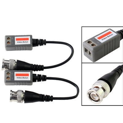 2 PCS 1 Channel Passive Video Transceiver(Grey) - Video Balun by PMC Jewellery | Online Shopping South Africa | PMC Jewellery