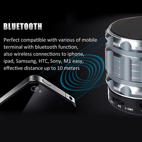 S28 Metal Mobile Bluetooth Stereo Portable Speaker with Hands-free Call Function(Brown) - Desktop Speaker by PMC TechLife | Online Shopping South Africa | PMC TechLife