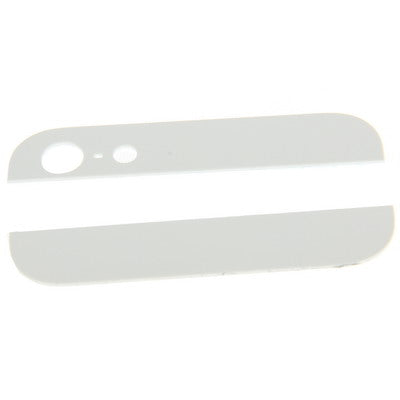 OEM Version Back Cover Top & Bottom Glass Lens for iPhone 5(White) - iPhone 5 Parts by PMC TechLife | Online Shopping South Africa | PMC TechLife
