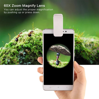 65X Zoom Digital Mobile Phone Microscope Magnifier with LED Light & Clip for Galaxy Note III / N9000 / i9500 / iPhone 5 & 5S & 5C - Telescope & Microscope by PMC Jewellery | Online Shopping South Africa | PMC Jewellery