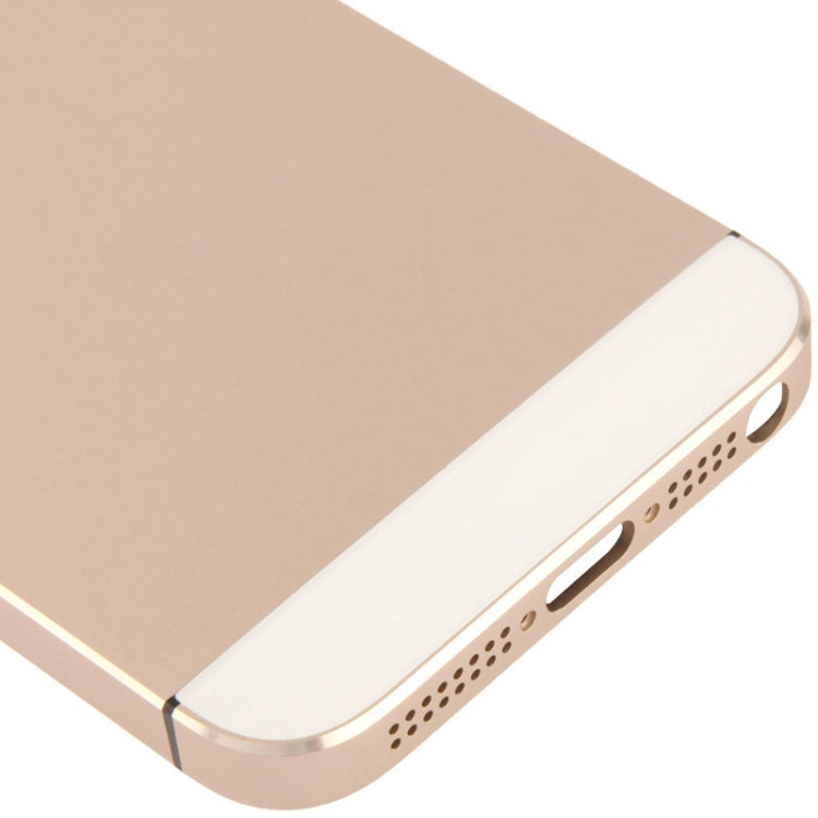 Full Housing Alloy  Back Cover with Mute Button + Power Button + Volume Button + Nano SIM Card Tray for iPhone 5S (Light Gold) - iPhone 5 Parts by PMC TechLife | Online Shopping South Africa | PMC TechLife
