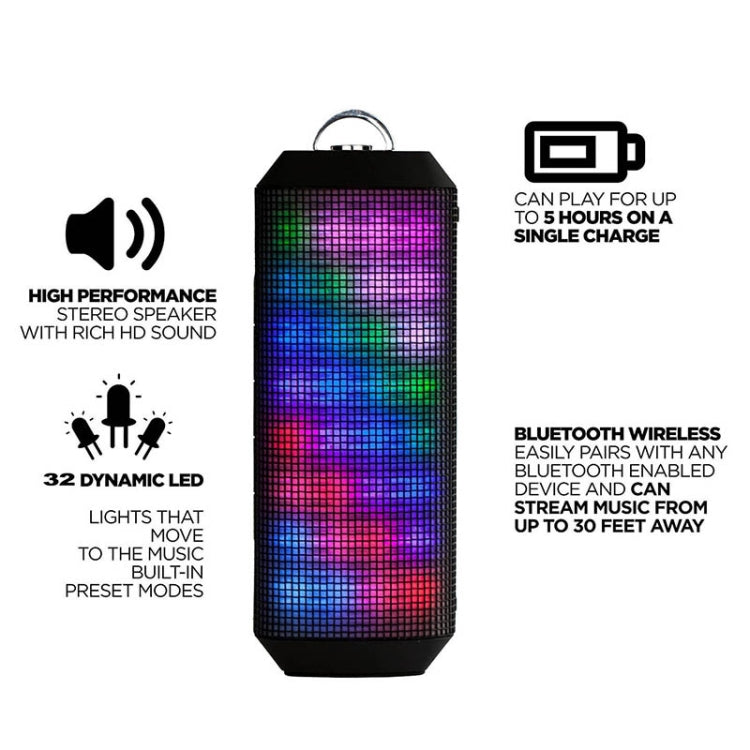 YM-339 2 x 5W Bluetooth Speaker with LED Lights, Support TF Card - Desktop Speaker by PMC Jewellery | Online Shopping South Africa | PMC Jewellery