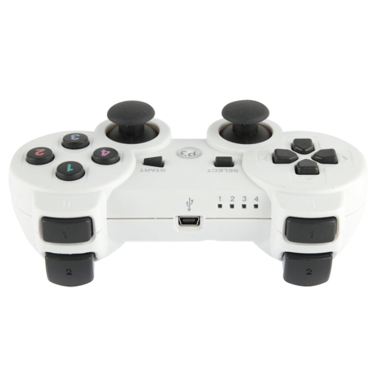 Double Shock III Wireless Controller, Manette Sans Fil Double Shock III for Sony PS3, Has Vibration Action(with logo)(White) - Gamepads by PMC Jewellery | Online Shopping South Africa | PMC Jewellery