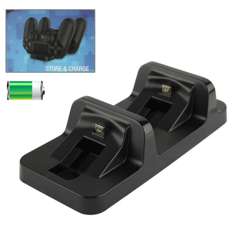 DOBE USB Dual Charger Dock Station for PS4 Wireless Controller (TP4-002)(Black) - Charger & Power by DOBE | Online Shopping South Africa | PMC TechLife