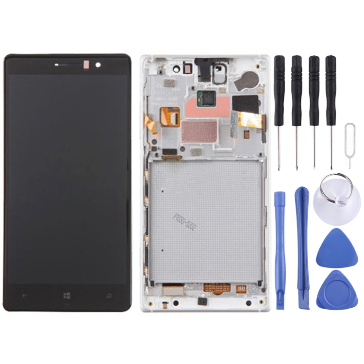 TFT LCD Screen for Nokia Lumia 830 Digitizer Full Assembly with Frame (Silver) - LCD Screen by PMC Jewellery | Online Shopping South Africa | PMC Jewellery