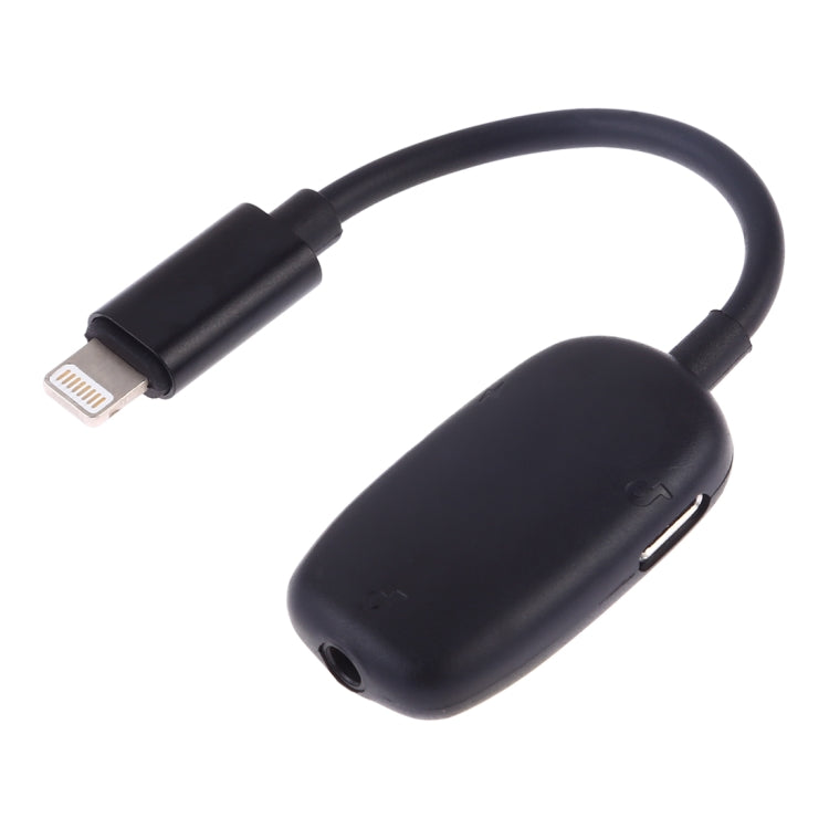8 Pin to 8 Pin Charging Interface + 8 Pin Earphone Interface + 3.5mm Audio Interface Earphone Adapter(Black) - Earphone Adapter by PMC TechLife | Online Shopping South Africa | PMC TechLife