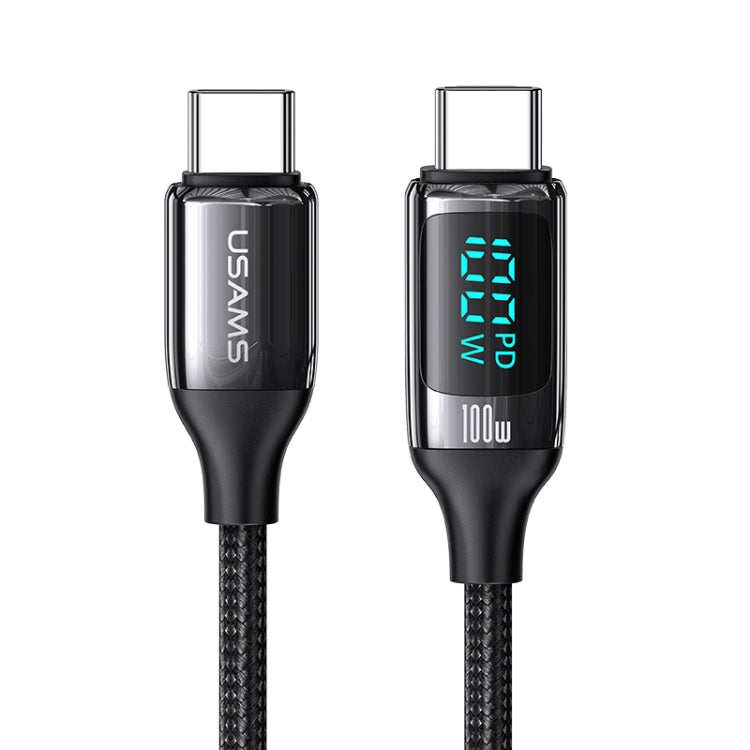 USAMS US-SJ559 U78 USB-C / Type-C to USB-C / Type-C PD100W Fast Charge Digital Data Cable, Cable Length: 3m (Black) - USB-C & Type-C Cable by USAMS | Online Shopping South Africa | PMC Jewellery