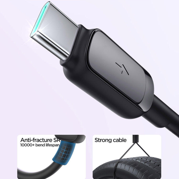 JOYROOM S-AC027A14 Multi-Color Series 3A USB to USB-C / Type-C Fast Charging Data Cable, Length:1.2m(Black) - USB-C & Type-C Cable by JOYROOM | Online Shopping South Africa | PMC Jewellery