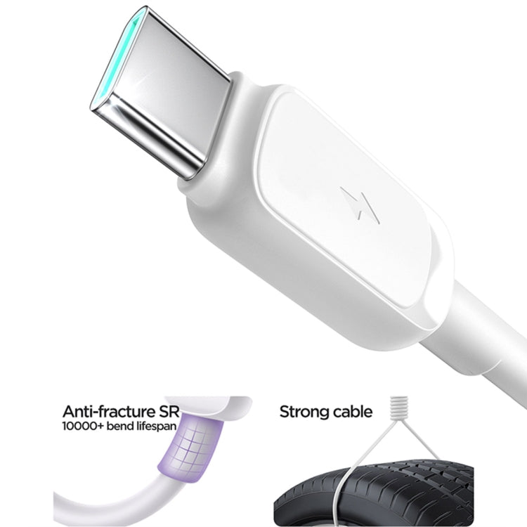 JOYROOM S-AC027A14 Multi-Color Series 3A USB to USB-C / Type-C Fast Charging Data Cable, Length:1.2m(White) - USB-C & Type-C Cable by JOYROOM | Online Shopping South Africa | PMC Jewellery