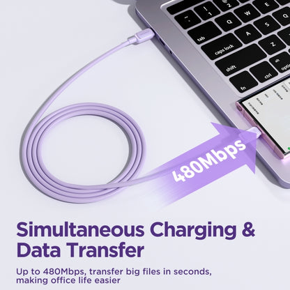 JOYROOM S-CC100A14 Multi-Color Series 100W USB-C / Type-C to USB-C / Type-C Fast Charging Data Cable, Length:1.2m (Purple) - USB-C & Type-C Cable by JOYROOM | Online Shopping South Africa | PMC Jewellery
