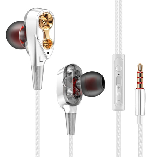 QKZ CK8 HiFi In-ear Four Unit Sports Music Headphones (White) - Sport Earphone by QKZ | Online Shopping South Africa | PMC Jewellery