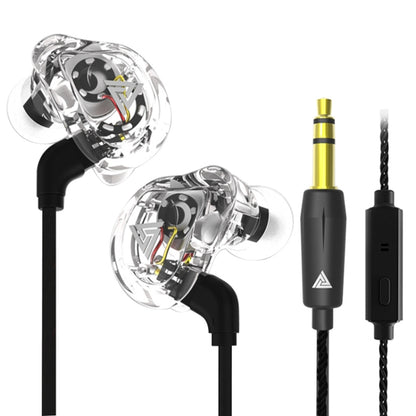 QKZ VK1 Plug-in Design Four-unit Music Headphones, Support for Changing Lines Microphone Version - In Ear Wired Earphone by QKZ | Online Shopping South Africa | PMC Jewellery