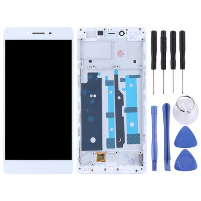 TFT LCD Screen for OPPO R7s Digitizer Full Assembly with Frame(White) - LCD Screen by PMC Jewellery | Online Shopping South Africa | PMC Jewellery