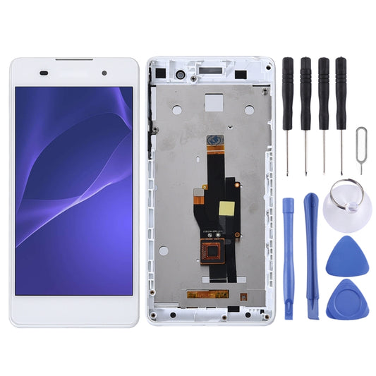 OEM LCD Screen for Sony Xperia E5 F3311 F3313 Digitizer Full Assembly with Frame(White) - LCD Screen by PMC Jewellery | Online Shopping South Africa | PMC Jewellery