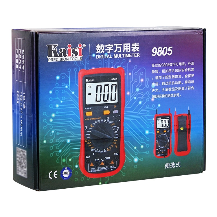 Kaisi 9805 Anti-burning Multifunctional Digital Universal Multimeter Auto-Range Digital Multimeter - Current & Voltage Tester by Kaisi | Online Shopping South Africa | PMC TechLife | Buy Now Pay Later Mobicred