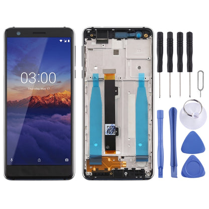 TFT LCD Screen for Nokia 3.1 TA-1049 TA-1057 TA-1063 TA-1070 Digitizer Full Assembly with Frame & Side Keys (Black) - LCD Screen by PMC Jewellery | Online Shopping South Africa | PMC Jewellery