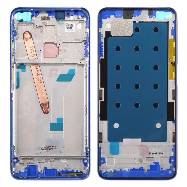 Front Housing LCD Frame Bezel Plate for Xiaomi Redmi K30 5G (Blue) - Frame Bezel Plate by PMC Jewellery | Online Shopping South Africa | PMC Jewellery