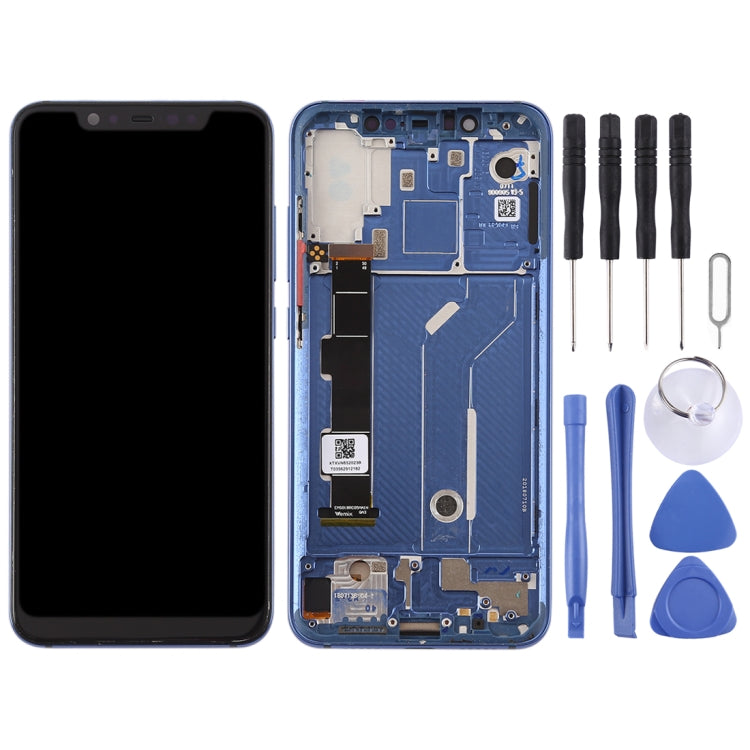 LCD Screen and Digitizer Full Assembly with Frame & Side Keys for Xiaomi Mi 8(Blue) - LCD Screen by PMC Jewellery | Online Shopping South Africa | PMC Jewellery