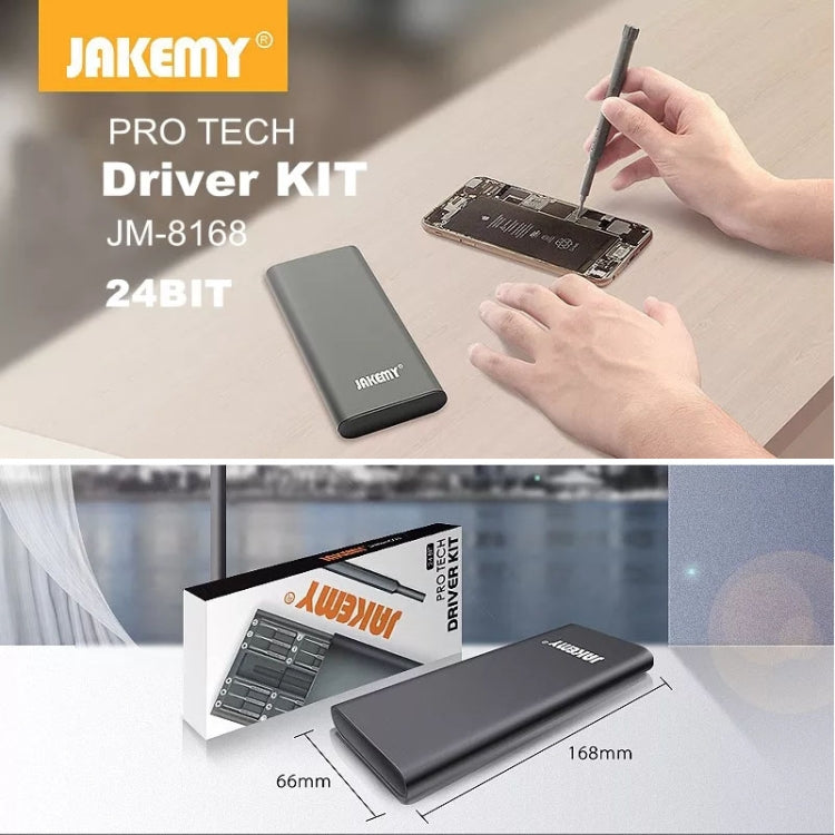 JAKEMY JM-8168 24 in 1 Precision Magnetic Screwdriver Kit with Deep Hole Screw Bits - Screwdriver Set by JAKEMY | Online Shopping South Africa | PMC Jewellery | Buy Now Pay Later Mobicred