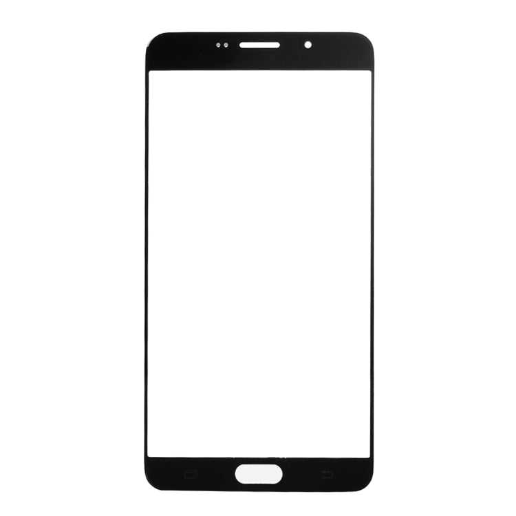 For Galaxy A9 (2016) / A900 Front Screen Outer Glass Lens (Black) - Outer Glass Lens by PMC Jewellery | Online Shopping South Africa | PMC Jewellery