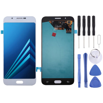 Oled LCD Screen for Galaxy A8 with Digitizer Full Assembly (White) - LCD Screen by PMC Jewellery | Online Shopping South Africa | PMC Jewellery