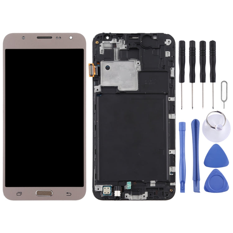 TFT LCD Screen for Galaxy J7 (2015) / J700F Digitizer Full Assembly with Frame (Gold) - LCD Screen by PMC Jewellery | Online Shopping South Africa | PMC Jewellery