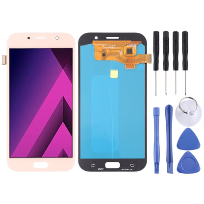 OLED LCD Screen for Galaxy A7 (2017), A720F, A720F/DS with Digitizer Full Assembly (Pink) - LCD Screen by PMC Jewellery | Online Shopping South Africa | PMC Jewellery