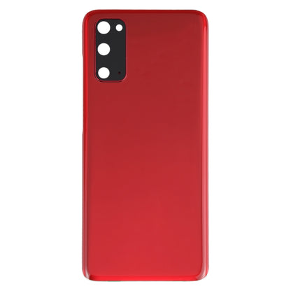 For Samsung Galaxy S20 Battery Back Cover with Camera Lens Cover(Red) - Back Cover by PMC Jewellery | Online Shopping South Africa | PMC Jewellery