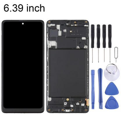 OLED LCD Screen for Samsung Galaxy A71 SM-A715(6.39 inch) Digitizer Full Assembly with Frame (Black) - LCD Screen by PMC Jewellery | Online Shopping South Africa | PMC Jewellery