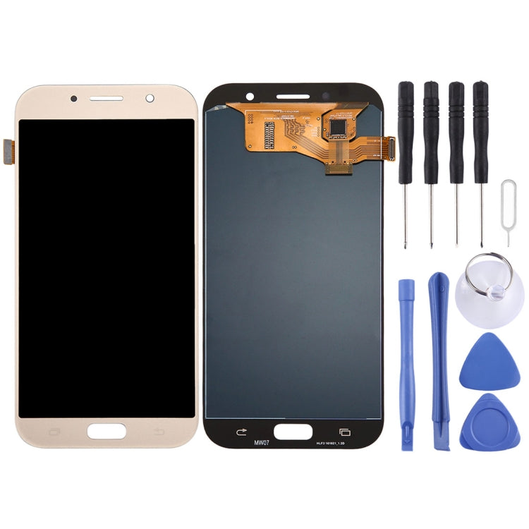 Original Super AMOLED LCD Screen for Galaxy A7 (2017), A720F, A720F/DS with Digitizer Full Assembly (Gold) - LCD Screen by PMC Jewellery | Online Shopping South Africa | PMC Jewellery