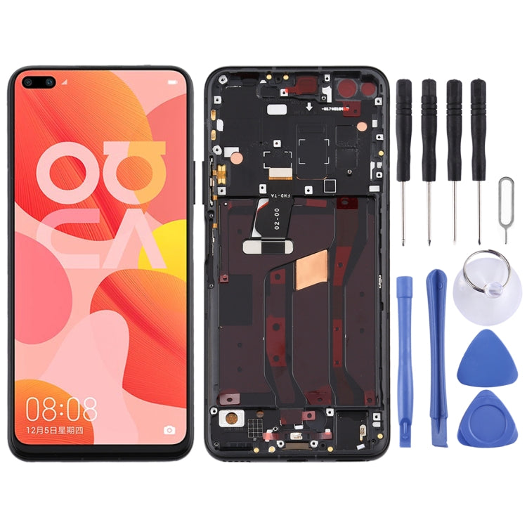 OEM LCD Screen for Huawei Nova 6 5G Digitizer Full Assembly with Frame(Black) - free shipping - PMC TechLife - Order now!