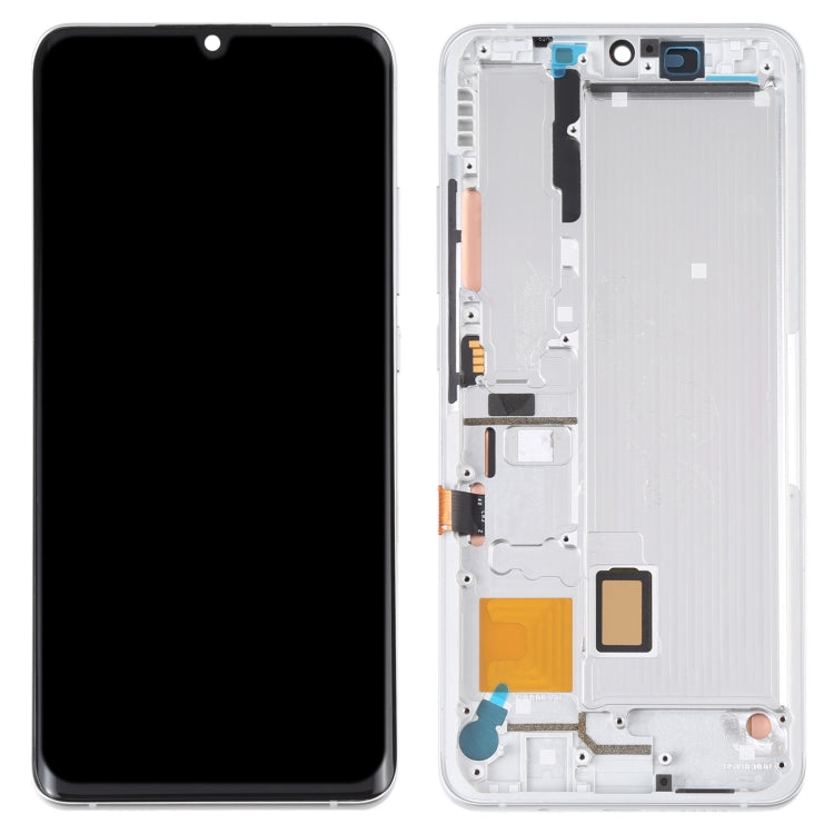 AMOLED LCD Screen for Xiaomi Mi Note 10 Lite M2002F4LG Digitizer Full Assembly with Frame(Silver) - LCD Screen by PMC Jewellery | Online Shopping South Africa | PMC Jewellery