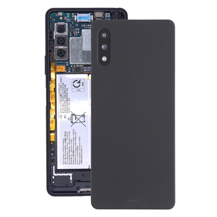 Battery Back Cover with Camera Lens Cover for Sony Xperia Ace II SO-41B(Black) - Back Cover by PMC TechLife | Online Shopping South Africa | PMC TechLife