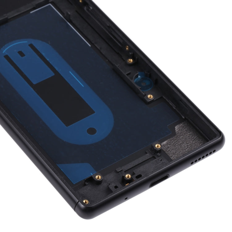 For Sony Xperia 8 Battery Back Cover with Middle Frame & Camera Lens Cover(Black) - Back Cover by PMC TechLife | Online Shopping South Africa | PMC TechLife