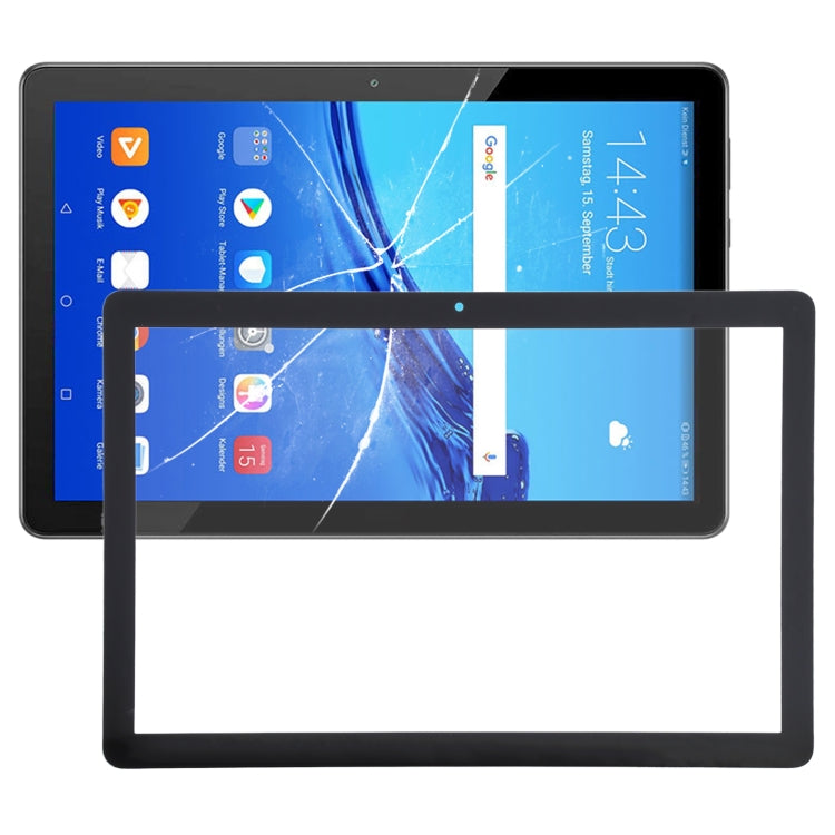 For Huawei MediaPad T5 AGS2-W09 AGS2-W19 WIFI  Front Screen Outer Glass Lens (Black) - Outer Glass Lens by PMC Jewellery | Online Shopping South Africa | PMC Jewellery