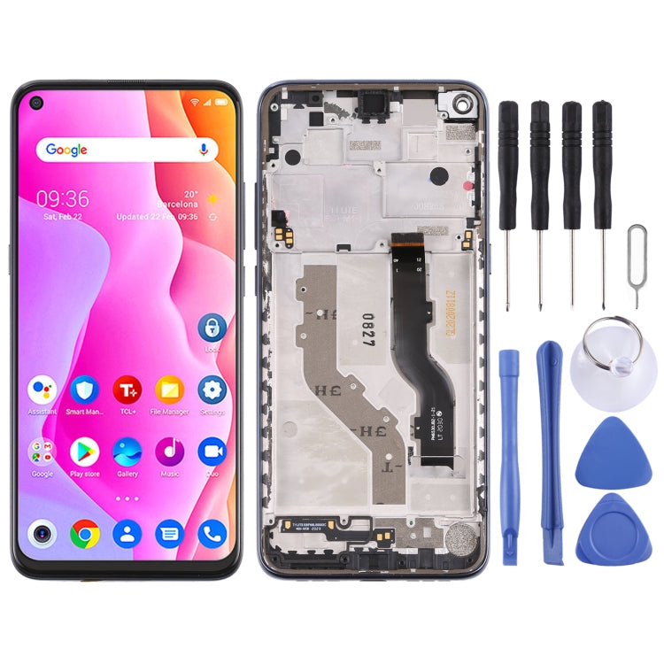 TFT LCD Screen for TCL 10L / 10 Lite T770H Digitizer Full Assembly with Frame (Black) - free shipping - PMC TechLife - Order now!
