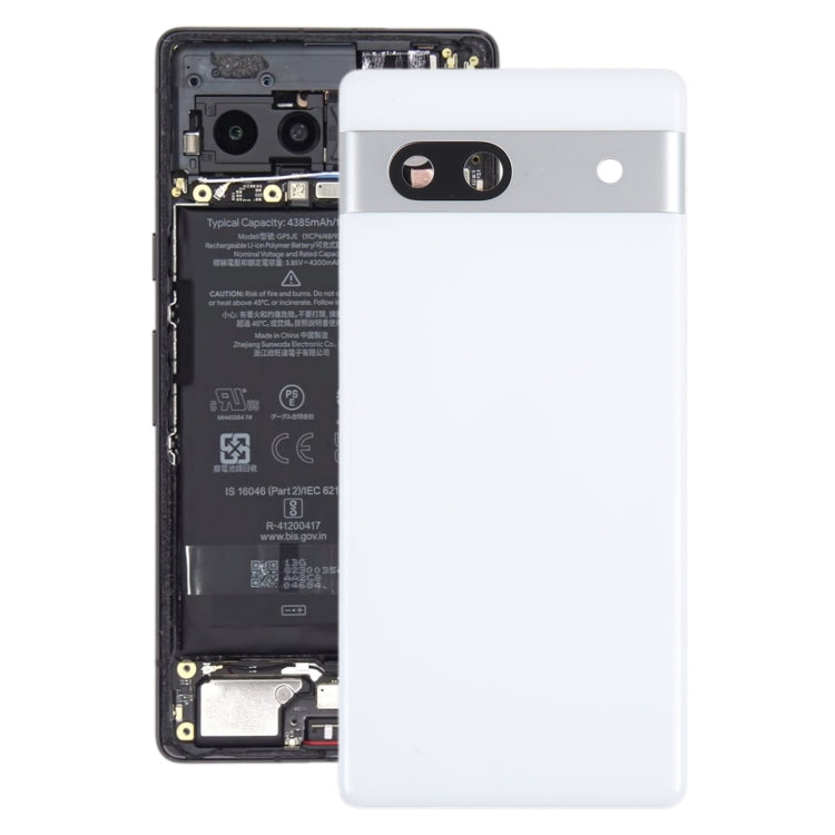 For Google Pixel 7A Original Battery Back Cover with Camera Lens Cover(White) - Back Cover by PMC Jewellery | Online Shopping South Africa | PMC Jewellery