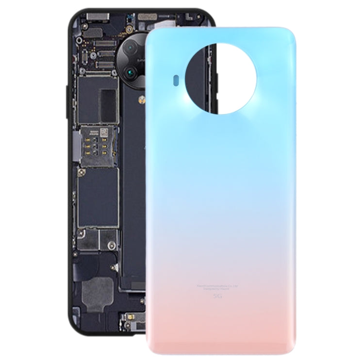 Glass Battery Back Cover for Xiaomi Redmi Note 9 Pro 5G/Mi 10T Lite 5G(Lake Blue) - Back Cover by PMC Jewellery | Online Shopping South Africa | PMC Jewellery