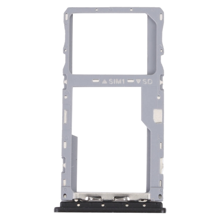 For Alcatel 1S 2021 Original SIM Card Tray + Micro SD Card Tray(Black) - Card Tray by PMC TechLife | Online Shopping South Africa | PMC TechLife