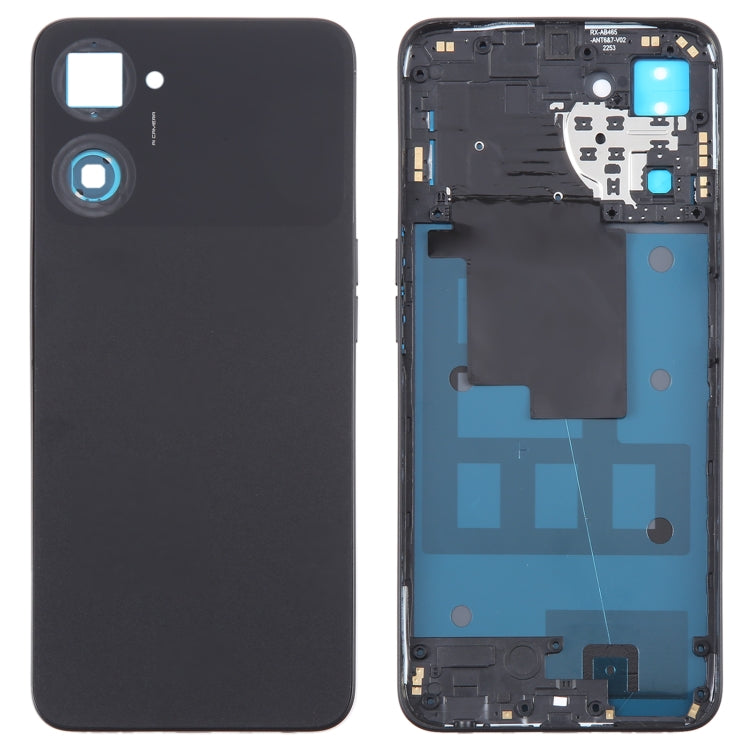 For Realme V30 Original Battery Back Cover with Middle Frame(Black) - Back Cover by PMC TechLife | Online Shopping South Africa | PMC TechLife
