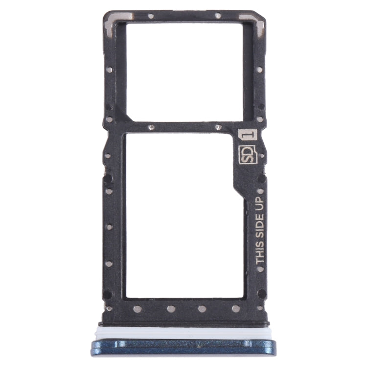 For Motorola Moto E 2020 SIM Card Tray + Micro SD Card Tray (Blue) - Card Socket by PMC TechLife | Online Shopping South Africa | PMC TechLife