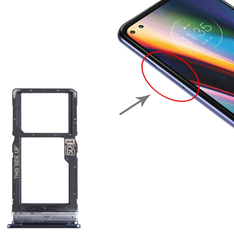 For Motorola Moto G 5G Plus SIM Card Tray + Micro SD Card Tray (Blue) - Card Socket by PMC TechLife | Online Shopping South Africa | PMC TechLife