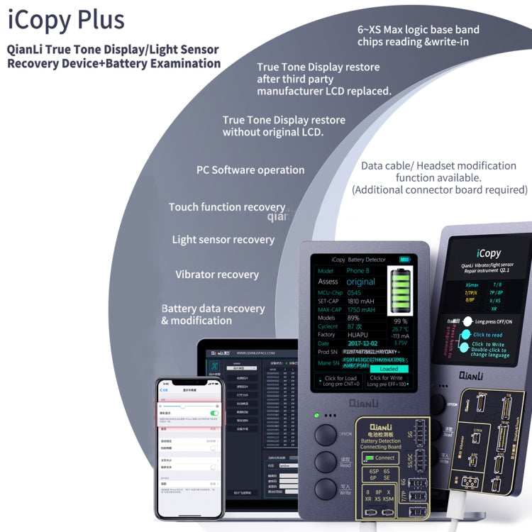 Qianli iCopy Plus 3 in 1 LCD Screen Original Color Repair Programmer For iPhone - free shipping - PMC TechLife - Order now!